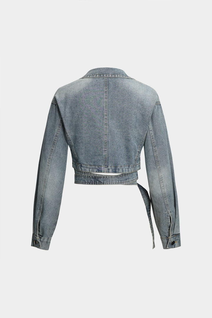 Cropped Denimjacke Damen Modern Chic - IdealeKleiden