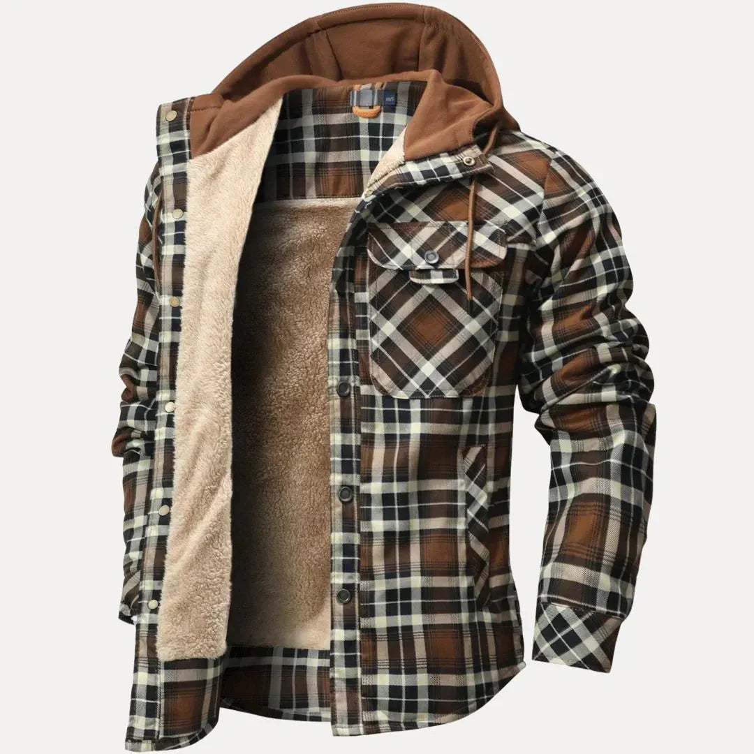 Warm gefütterte Karo Steppjacke Damen