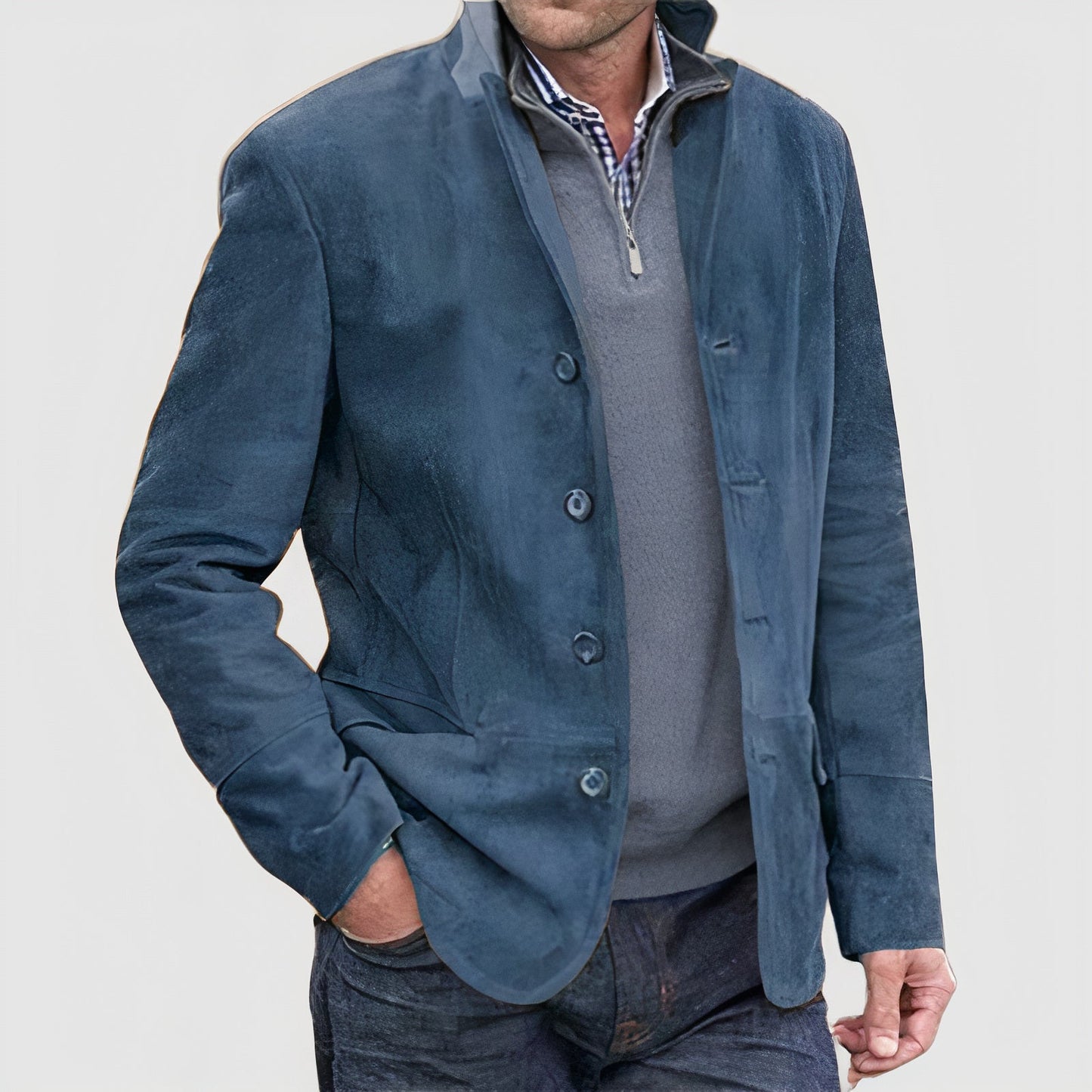 Herren Steppjacke Umlegekragen Modern Casual