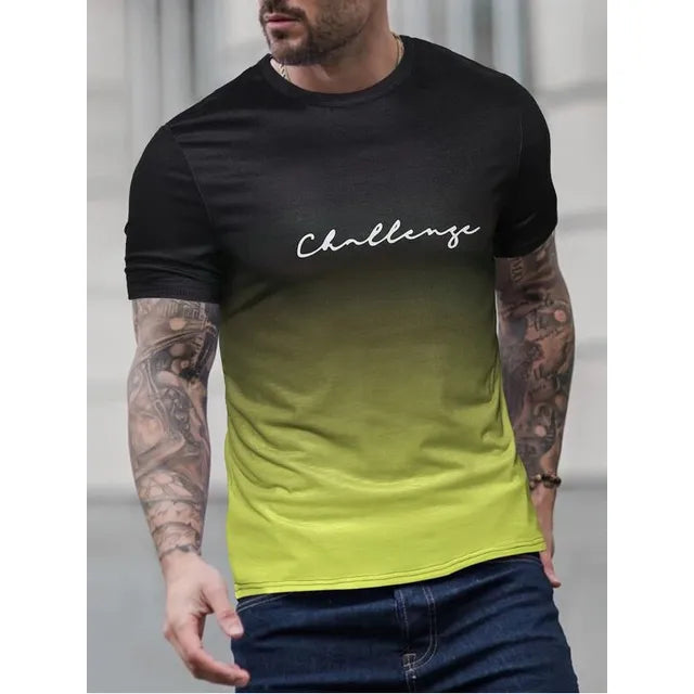 Retro Herren T-Shirt Farbverlauf Design