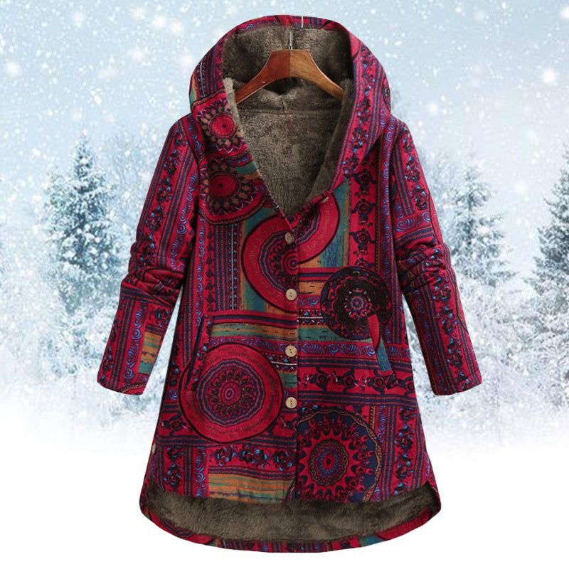 Stylische Kapuzenjacke Blumenprint