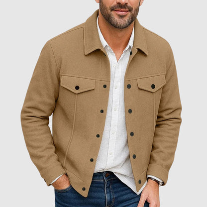 Stylische Lederjacke Damen Button-Up Design