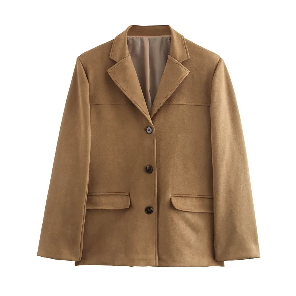 Elegante Lederjacke Braun - Hochwertiges Wildleder für Herbst