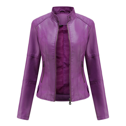Stilvolle Damen Lederjacke Vintage Look