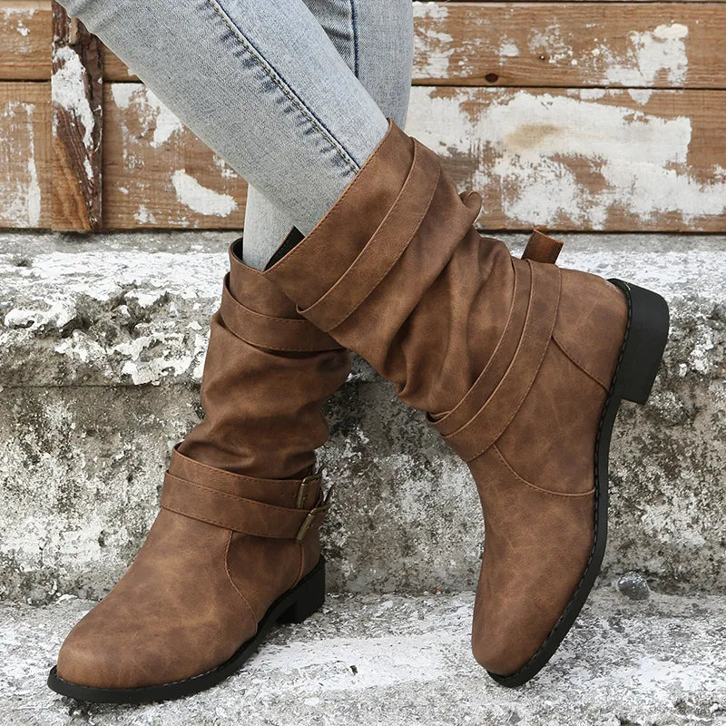 Stilvolle Kniehohe Stiefel Retro-Look