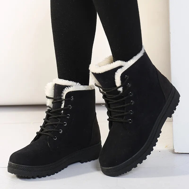 Damen Winterstiefel Schnee Kurz Schnell Trocken