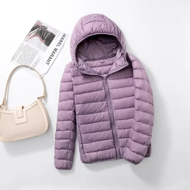 Winterjacke Mit Kapuze - Leicht Isoliert Wärmdämmend