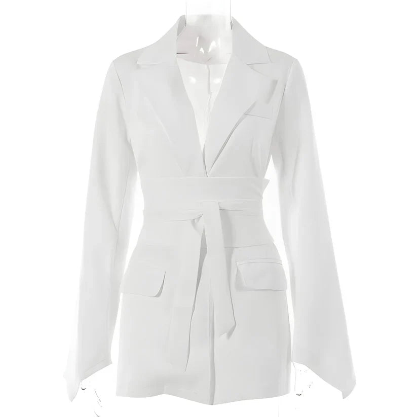 Schicke Herrenjacke Gürtel Blazer