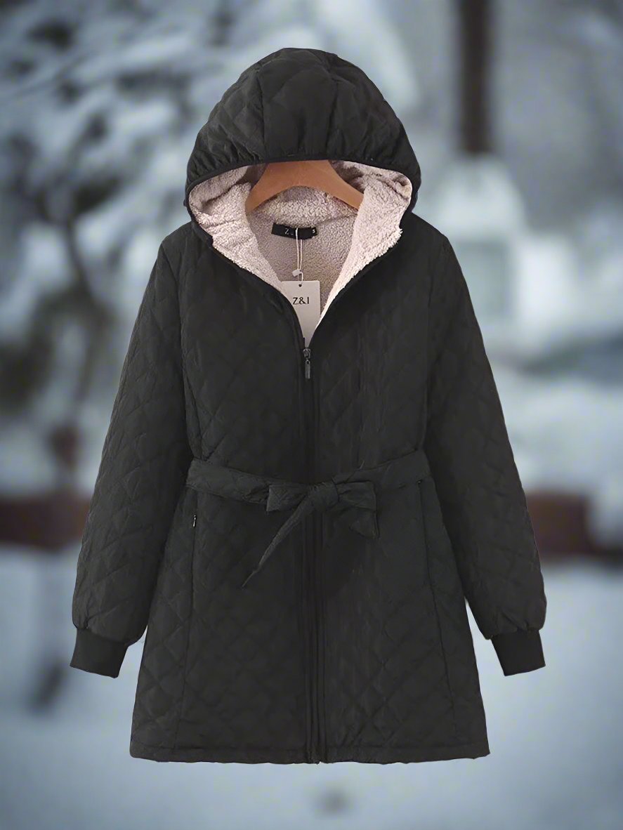 Winterparka Lange Steppjacke Kapuze Gepolstert