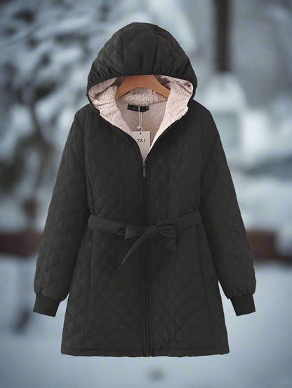 Winterparka Lange Steppjacke Kapuze Gepolstert