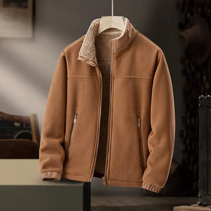 Weiche Fleecejacke mit Sherpa-Futter - IdealeKleiden