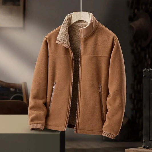 Weiche Fleecejacke mit Sherpa-Futter - IdealeKleiden