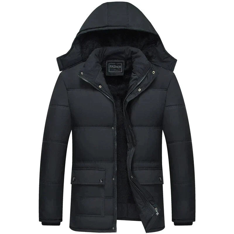 Wattierte Winterjacke Mit Kapuze - IdealeKleiden