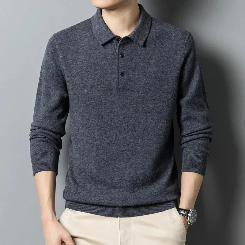 Herren Polopullover Strick Modern - IdealeKleiden