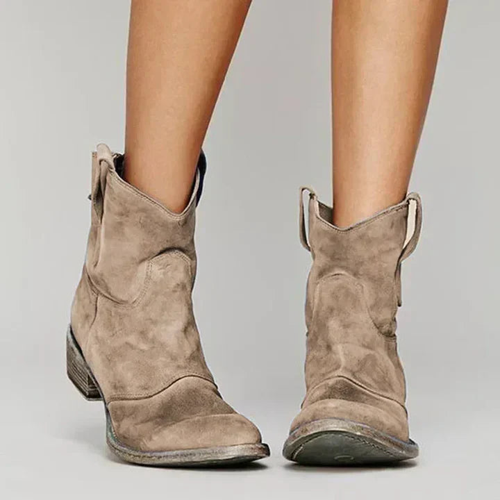 Westernstiefel Leder Damen Vintage Look