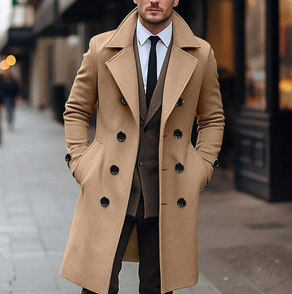 Herren Wollmantel Warm Winter