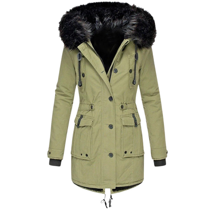 Frauen Wintermantel Kapuze Warm Stylish
