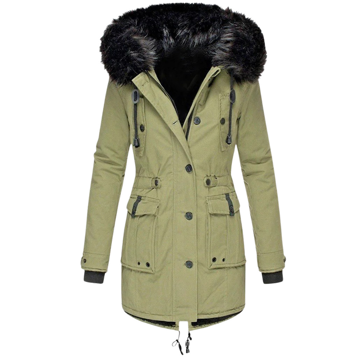 Frauen Wintermantel Kapuze Warm Stylish
