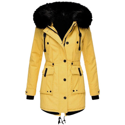 Frauen Wintermantel Kapuze Warm Stylish