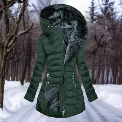Damen Plüschmantel Warme Winterjacke