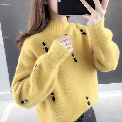 Weicher Damen Rollkragenpullover Flauschig