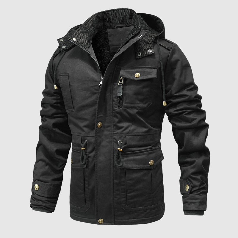 Robuste Outdoorjacke Warm Isoliert Für Männer