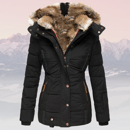 Winter Daunenjacke Warm Fellkragen Kapuze
