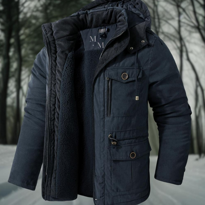 Herren Winterparka mit Kapuze - Warme Herrenjacke