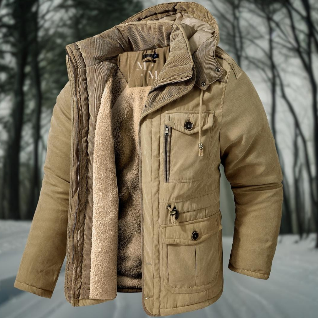 Herren Winterparka mit Kapuze - Warme Herrenjacke
