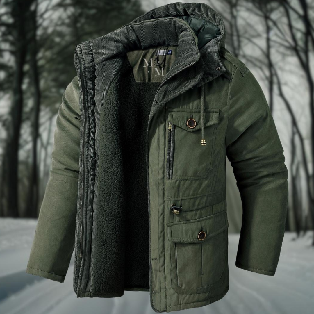 Herren Winterparka mit Kapuze - Warme Herrenjacke