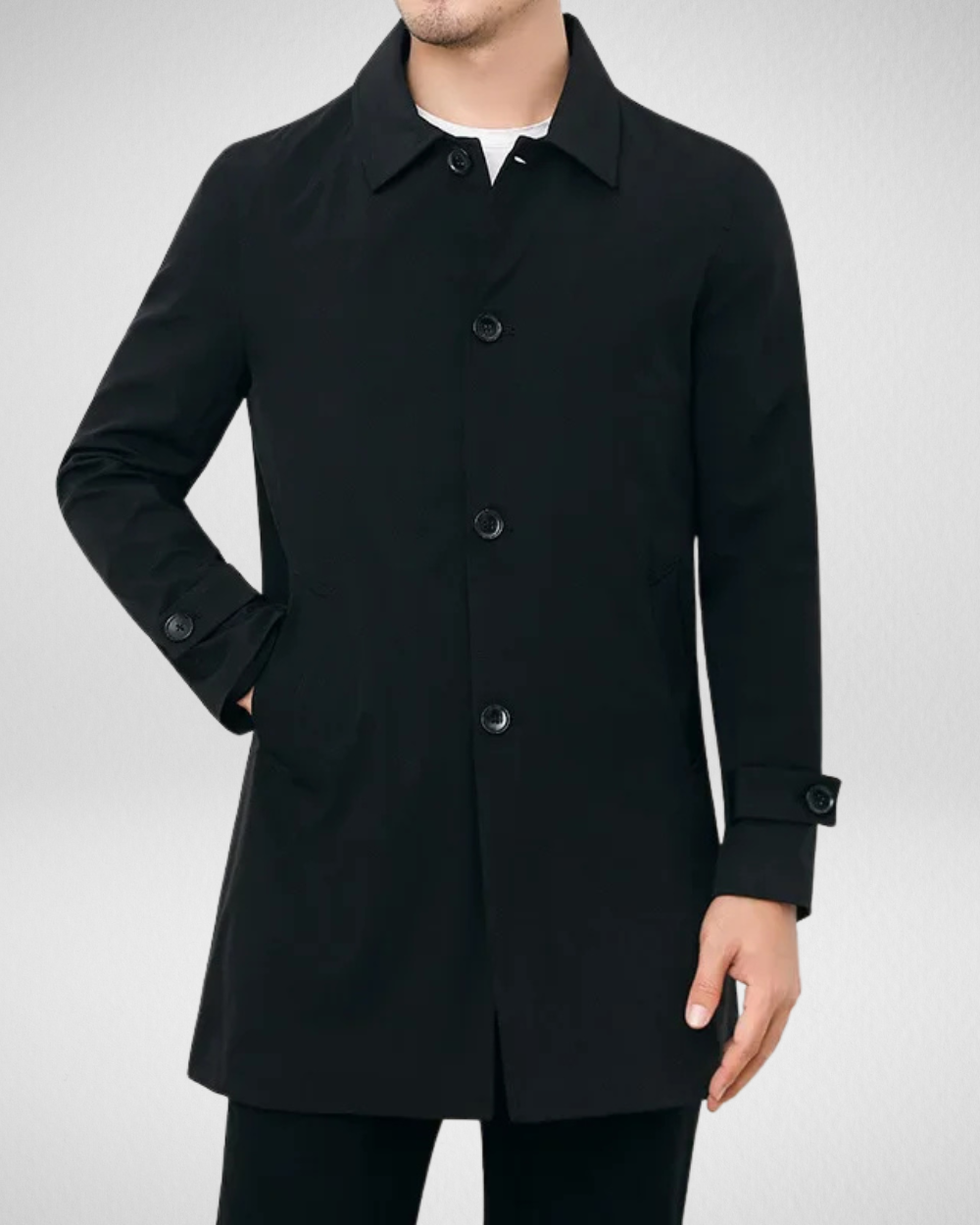 Herren Wintermantel Lang Elegant - IdealeKleiden
