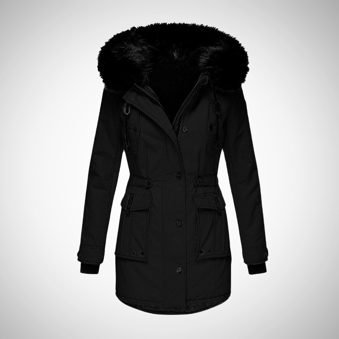 Damen Winterjacke Wasserdicht Gepolstert mit Kapuze