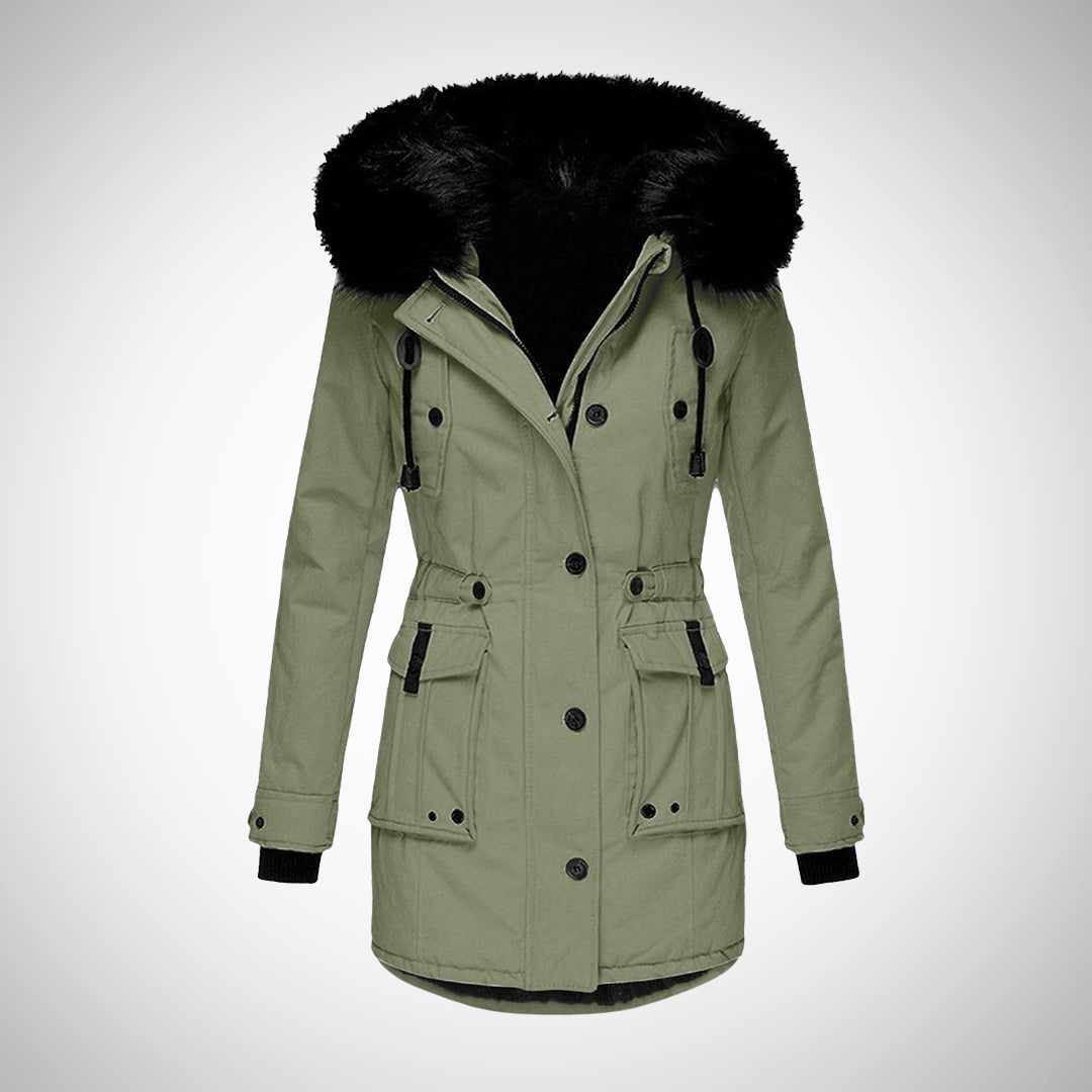 Damen Winterjacke Wasserdicht Gepolstert mit Kapuze