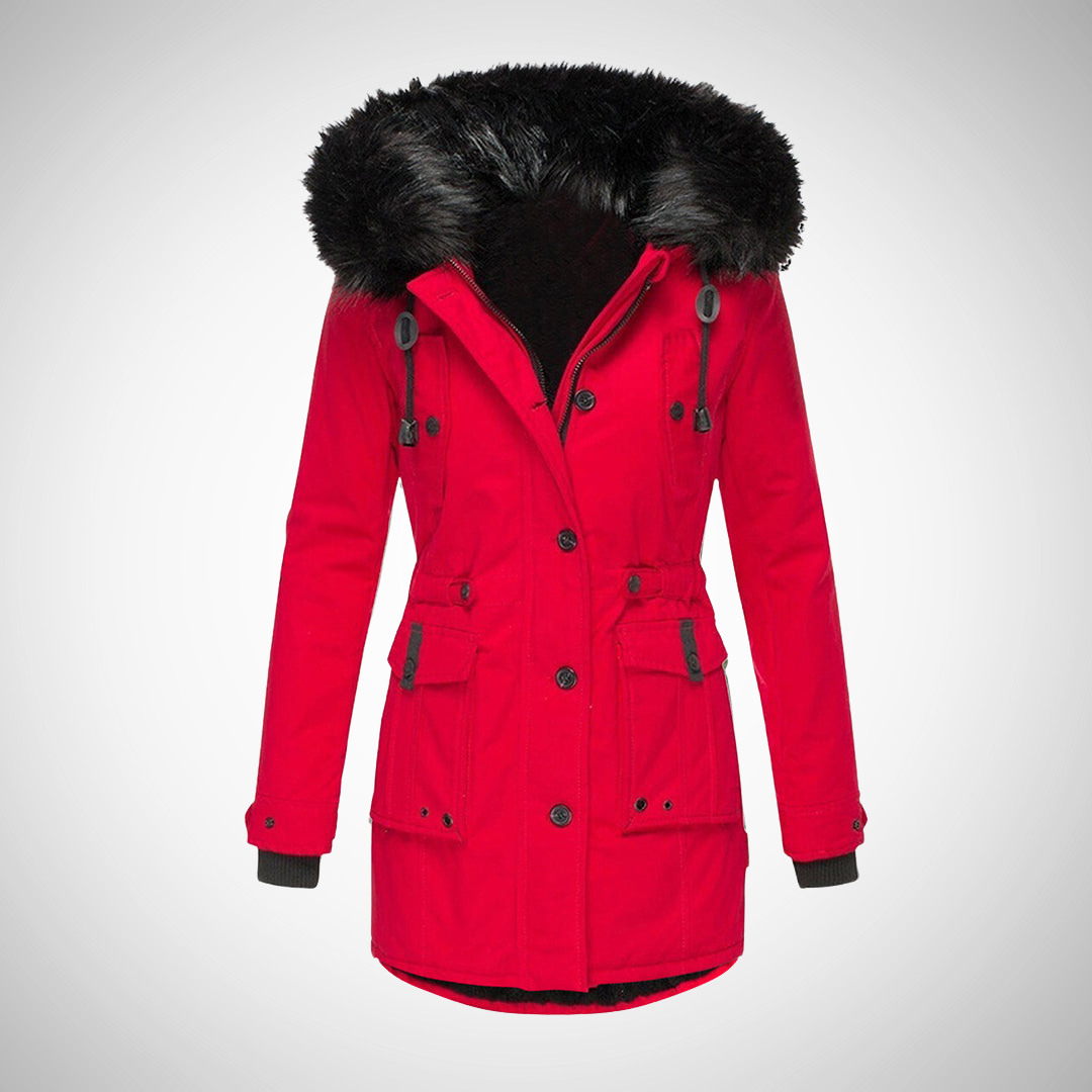 Damen Winterjacke Wasserdicht Gepolstert mit Kapuze