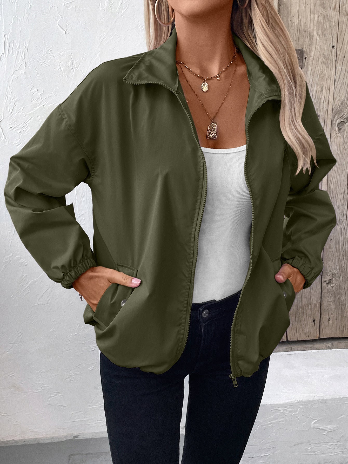 Damen Regenjacke Wasserdicht Praktisch