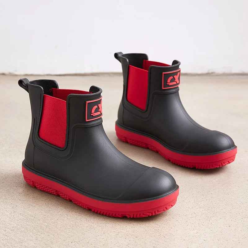 Wasserdichte Regenstiefel Damen Elegant Mittelzylinder Design