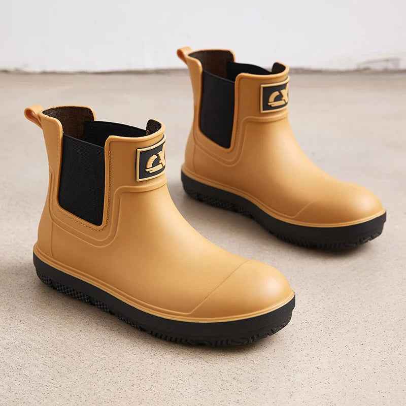 Wasserdichte Regenstiefel Damen Elegant Mittelzylinder Design