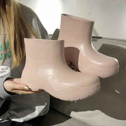 Frauen Regenstiefel Rutschfest Komfortabel