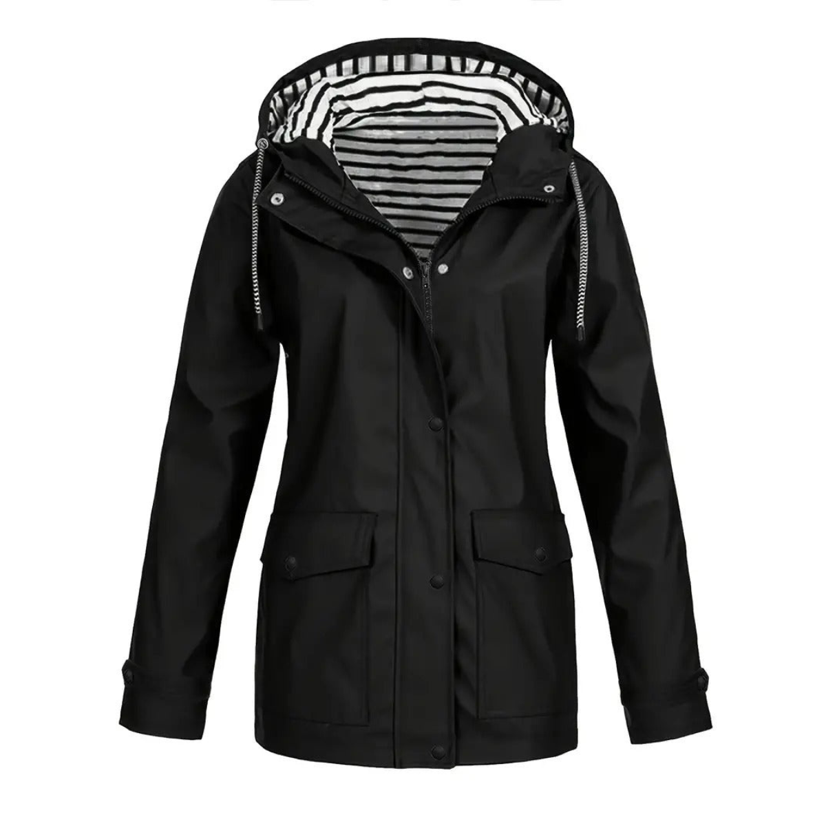 Wasserdichte Regenjacke Damen Elegant Mid-Length - IdealeKleiden
