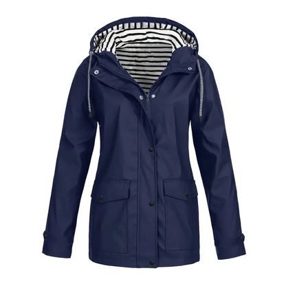 Wasserdichte Regenjacke Damen Elegant Mid-Length