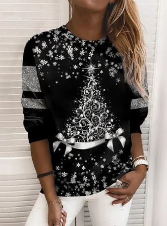 Weihnachts-Pullover Glitzer Effekt