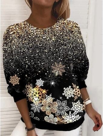 Weihnachts-Pullover Glitzer Effekt - IdealeKleiden