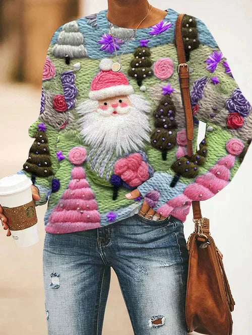 Weihnachtspullover Damen – Locker Sitzend Gestrickt