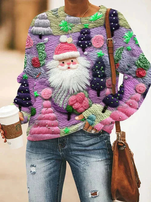 Weihnachtspullover Damen – Locker Sitzend Gestrickt