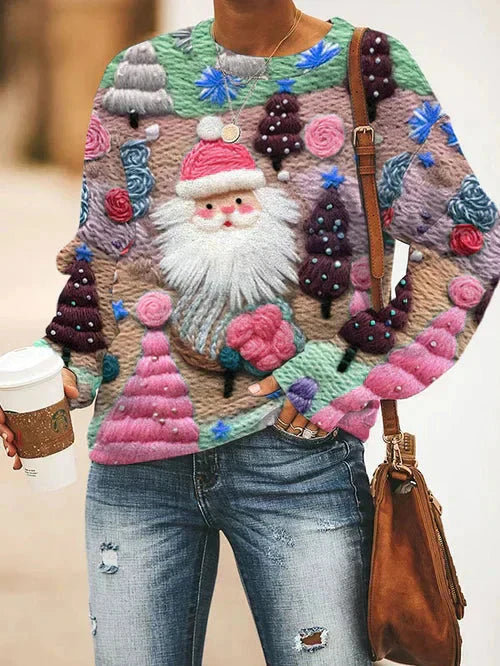 Weihnachtspullover Damen – Locker Sitzend Gestrickt