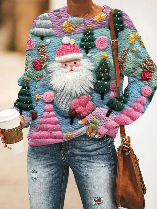 Weihnachtspullover Damen – Locker Sitzend Gestrickt