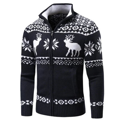 Weihnachts-Pullover Stehkragen Festlich - IdealeKleiden
