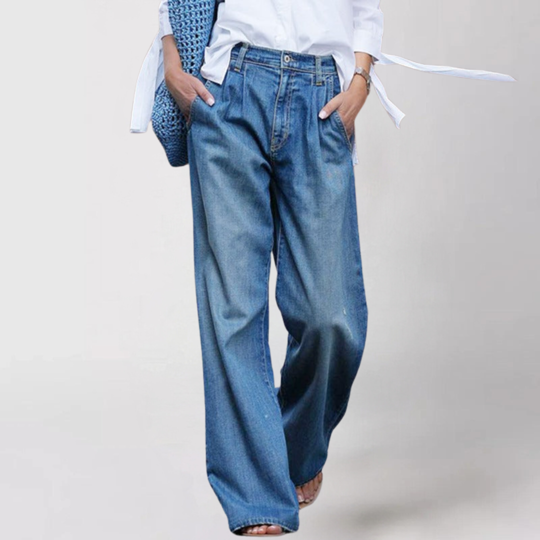 Damenjeans Hochtaille Bequem Denim - IdealeKleiden