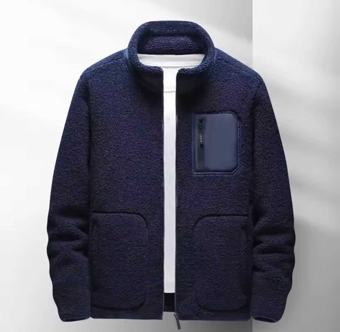 Herren Zip-Jacke Warm mit Viel Taschen - IdealeKleiden