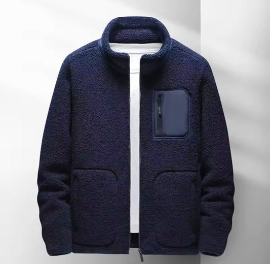 Herren Zip-Jacke Warm mit Viel Taschen - IdealeKleiden